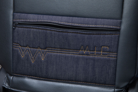 シートカバー  M.I.C DENIM　ジムニー装着イメージ　インディゴブルー