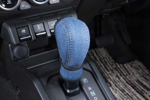 シフトブーツカバー　アンティーク　デニムデザイン