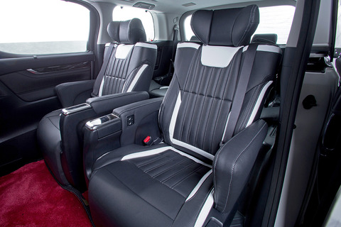 シートカバー 車種限定 30系ALPHARD & VELLFIRE　ブラックxホワイト
