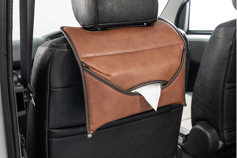 ヘッドレスト・ティッシュケース  クラシック　ブラウン