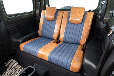 シートカバー  アンティークデニム　キャメル