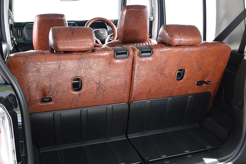 S700アトレー　シートカバー  アンティークデザインD ブラウン　ラゲッジスペース