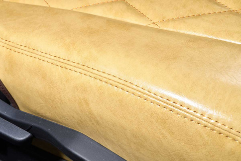 S700アトレー　シートカバー  アンティークデザインD クリームイエロー　縫製詳細