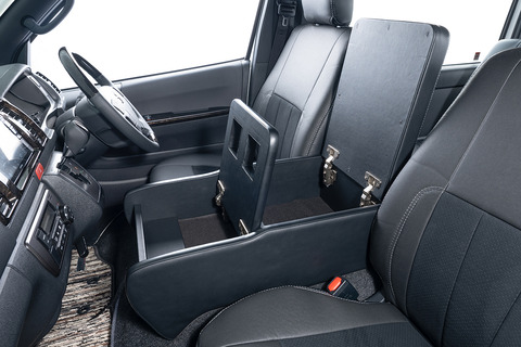 200系ハイエースS-GL用センターコンソール　プライム　大きな収納