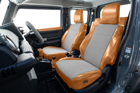 シートカバー  アンティーク千鳥　キャメル