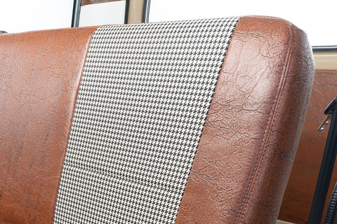 ライトエース シートカバー  アンティーク千鳥ブラウン　後部座席詳細