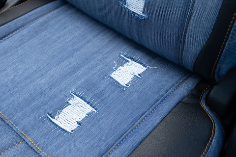 ハイゼットカーゴ デッキバン シートカバー  M.I.C DENIMダメージ加工