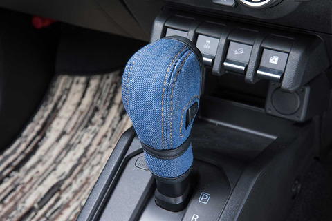 シフトブーツカバー　アンティーク　デニムデザイン