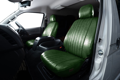 200ハイエース シートカバー  アンティークデザインS　モスグリーン