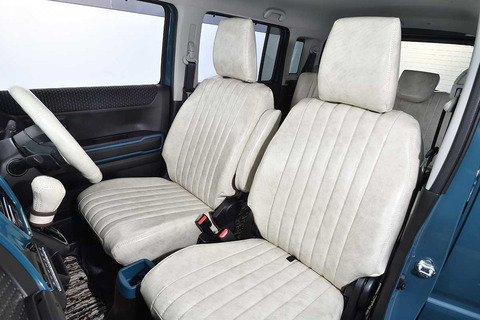 ハイゼットカーゴ デッキバン シートカバー  アンティークデザインSホワイトスモーク