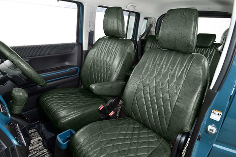 160プロボックス シートカバー  アンティークデザインD　モスグリーン