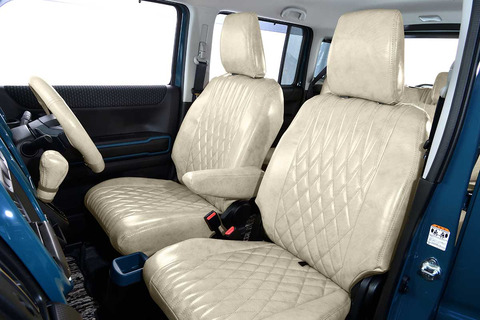 タウンエース シートカバー  アンティークデザインD　ホワイトスモーク