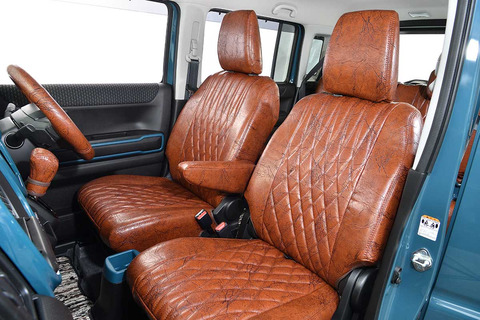 N-VAN シートカバー  アンティークデザインD　ブラウン