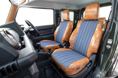 ヤリスクロス シートカバー  アンティークデニム　キャメル