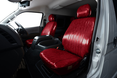 200ハイエース シートカバー  アンティークデザインS　ボルドー