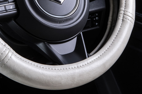 ハンドルカバー　 アンティーク　ホワイトスモーク  スズキジムニー装着