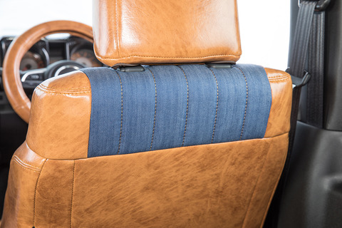 シートカバー  アンティークデニム　キャメル