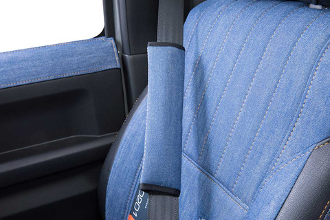 シートベルトパッド  アンティーク 　デニムデザイン1個