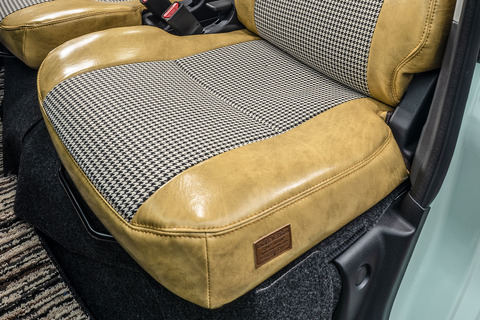 シートカバー  アンティーク千鳥　クリームイエロー