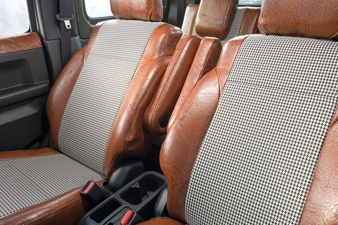 シートカバー  アンティーク千鳥　アームレスト装着ブラウン