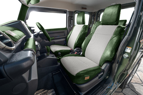 シートカバー  アンティーク千鳥　モスグリーン