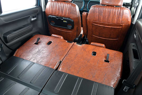 S700ハイゼットカーゴ　シートカバー  アンティークデザインD ブラウン　ラゲッジスペース