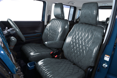 S700ハイゼットカーゴ　シートカバー  アンティークデザインD グレー