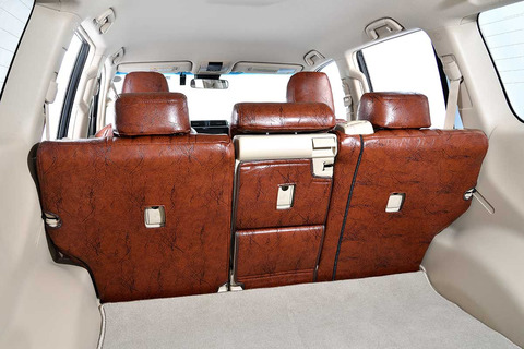 150プラド シートカバー アンティークデザインS　ブラウン　ラゲッジスペース