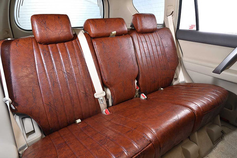 150プラド シートカバー アンティークデザインS　ブラウン　後部座席