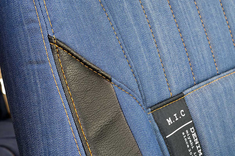 シートカバー M.I.C DENIM　縫製細部