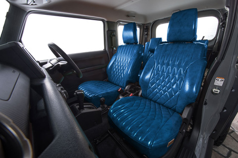 150プラド シートカバー  アンティークデザインD　ダークブルー