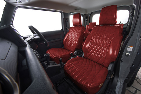 150プラド シートカバー  アンティークデザインD　ボルドー