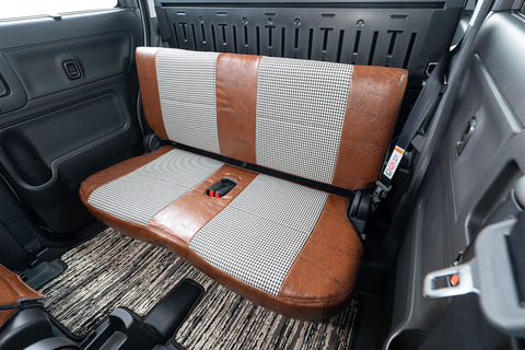 スペーシアベース シートカバー アンティーク千鳥　後部座席