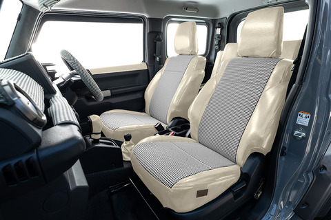 シートカバー  アンティーク千鳥　ホワイトスモーク