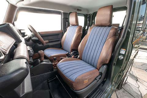 シートカバー  アンティークデニム　ヴィンテージブラウン