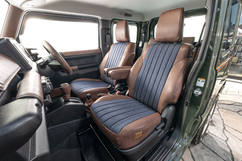 シートカバー  アンティークデニム　ヴィンテージブラウン