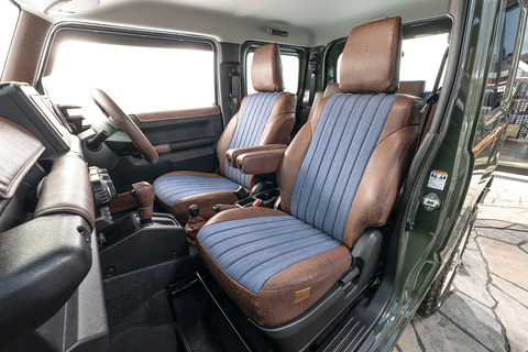 シートカバー  アンティークデニム　ヴィンテージブラウン