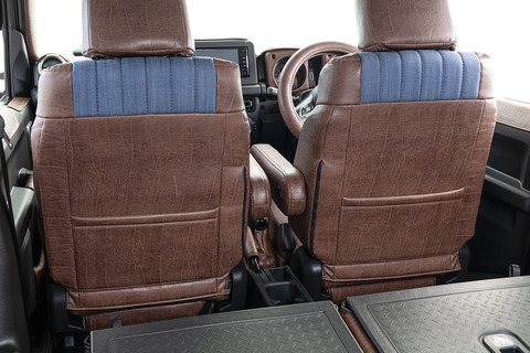 シートカバー  アンティークデニム　ヴィンテージブラウン