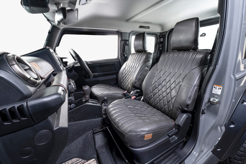 シートカバー  アンティークデザインD　ヴィンテージブラック　ジムニー装着