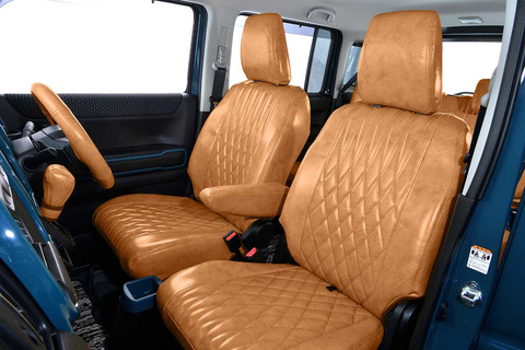 160プロボックス シートカバー  アンティークデザインD　キャメル