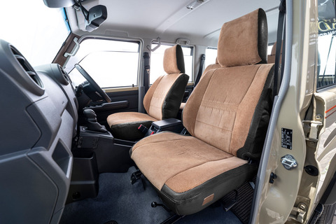 シートカバー  アンティークコーデュロイ　コーデュロイキャメルxヴィンテージブラック