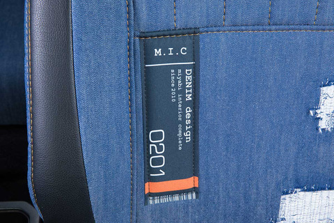 ジムニーシエラJB74 シートカバー M.I.C DENIM　タグ