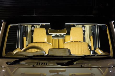 ジムニーシエラJB74　シートカバー  アンティークデザインS装着イメージクリームイエロー