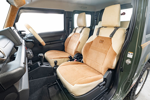 ジムニーJB64 シートカバー カントリー　アイボリーxキャメルxグレー