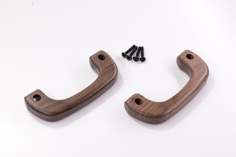 200ハイエース 木製グリップ Aピラー用左右2本セットウォールナット 単体