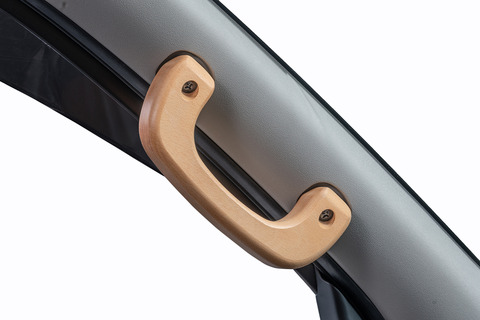 200ハイエース 木製グリップ Aピラー用左右2本セットナチュラル 助手席側装着