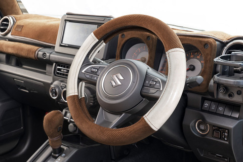 ハンドルカバー アンティークコーデュロイ アンティークホワイト×ブラウン