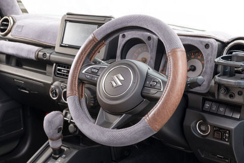 ハンドルカバー アンティークコーデュロイ ヴィンテージブラウン×グレー