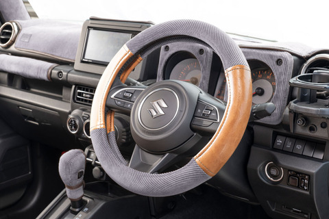 ハンドルカバー アンティークコーデュロイ アンティークキャメル×グレー