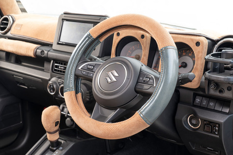 ハンドルカバー アンティークコーデュロイ アンティークグレー×キャメル